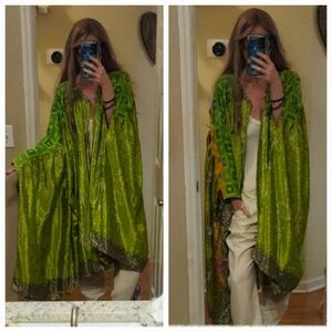 Stunning OOAK Kantha Bae Fleetwood Kimono Cape Poncho Cardigan NWT One Size